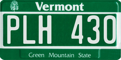 VT license plate PLH430