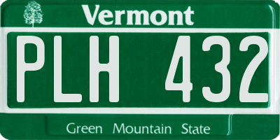 VT license plate PLH432