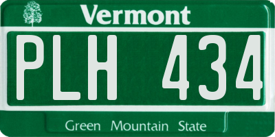 VT license plate PLH434