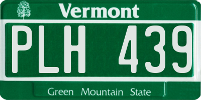 VT license plate PLH439