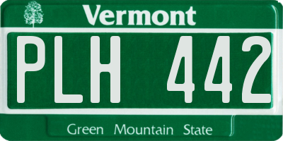 VT license plate PLH442