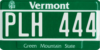 VT license plate PLH444