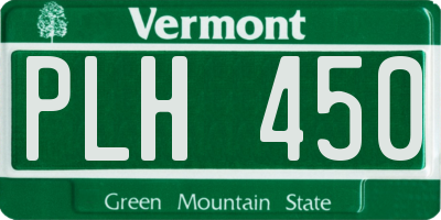 VT license plate PLH450