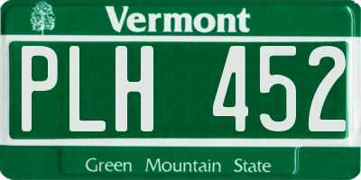 VT license plate PLH452