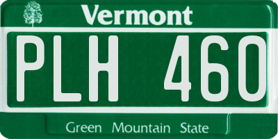 VT license plate PLH460