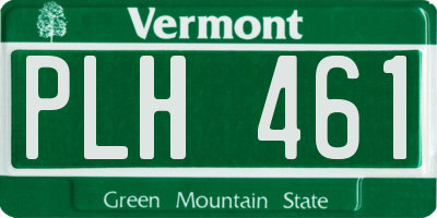VT license plate PLH461