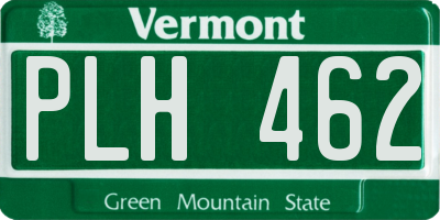 VT license plate PLH462