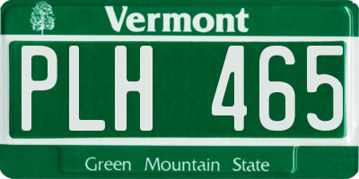 VT license plate PLH465