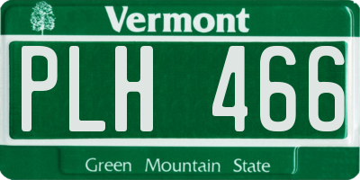 VT license plate PLH466