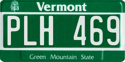VT license plate PLH469