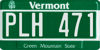 VT license plate PLH471