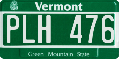 VT license plate PLH476