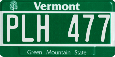 VT license plate PLH477