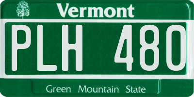VT license plate PLH480