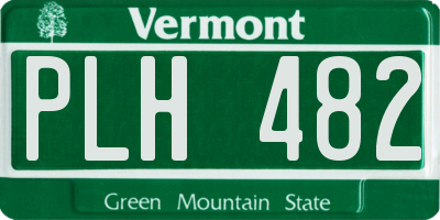 VT license plate PLH482