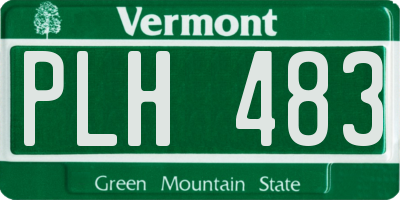 VT license plate PLH483