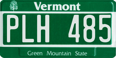 VT license plate PLH485