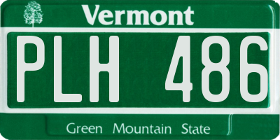 VT license plate PLH486