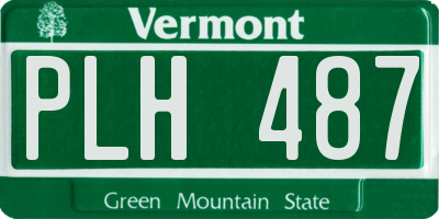 VT license plate PLH487