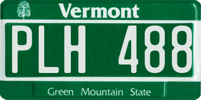 VT license plate PLH488