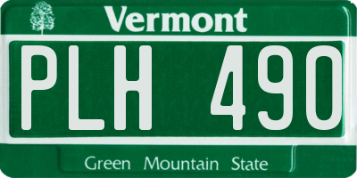 VT license plate PLH490