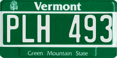 VT license plate PLH493