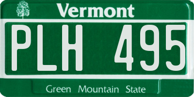 VT license plate PLH495