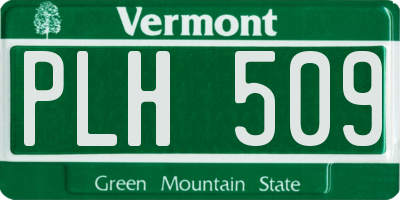 VT license plate PLH509