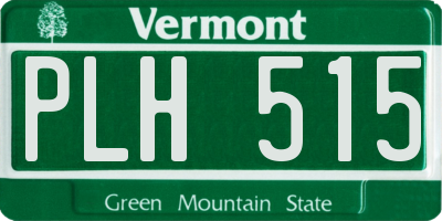 VT license plate PLH515