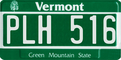 VT license plate PLH516