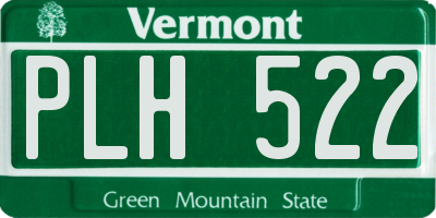VT license plate PLH522
