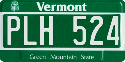 VT license plate PLH524