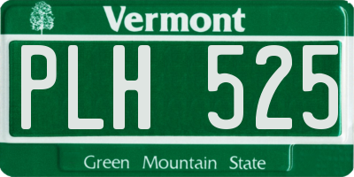 VT license plate PLH525