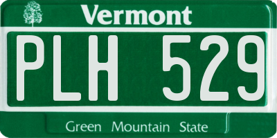 VT license plate PLH529