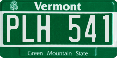 VT license plate PLH541