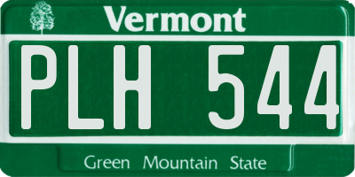 VT license plate PLH544