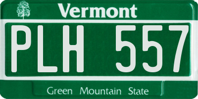 VT license plate PLH557