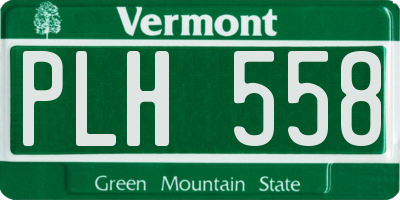 VT license plate PLH558