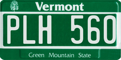 VT license plate PLH560