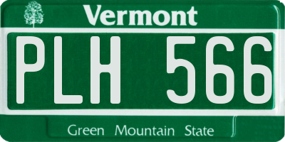 VT license plate PLH566