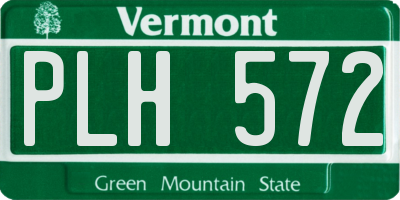 VT license plate PLH572