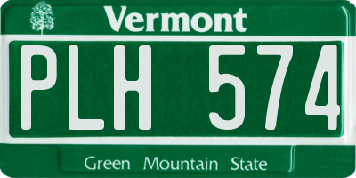 VT license plate PLH574