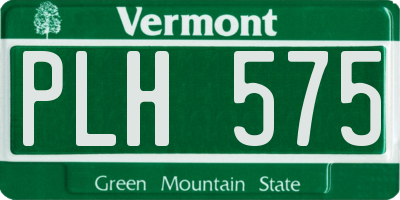 VT license plate PLH575