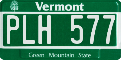 VT license plate PLH577