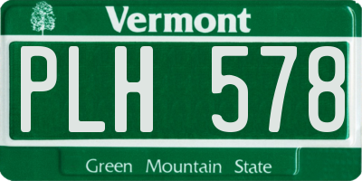 VT license plate PLH578