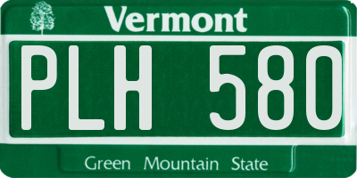 VT license plate PLH580