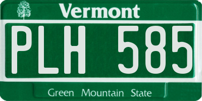 VT license plate PLH585