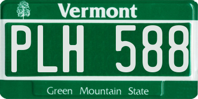VT license plate PLH588