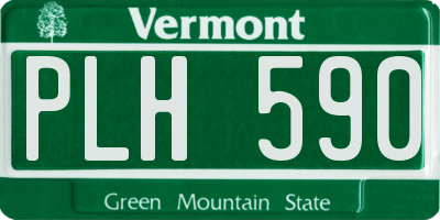 VT license plate PLH590