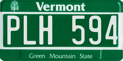 VT license plate PLH594